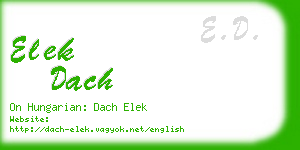 elek dach business card